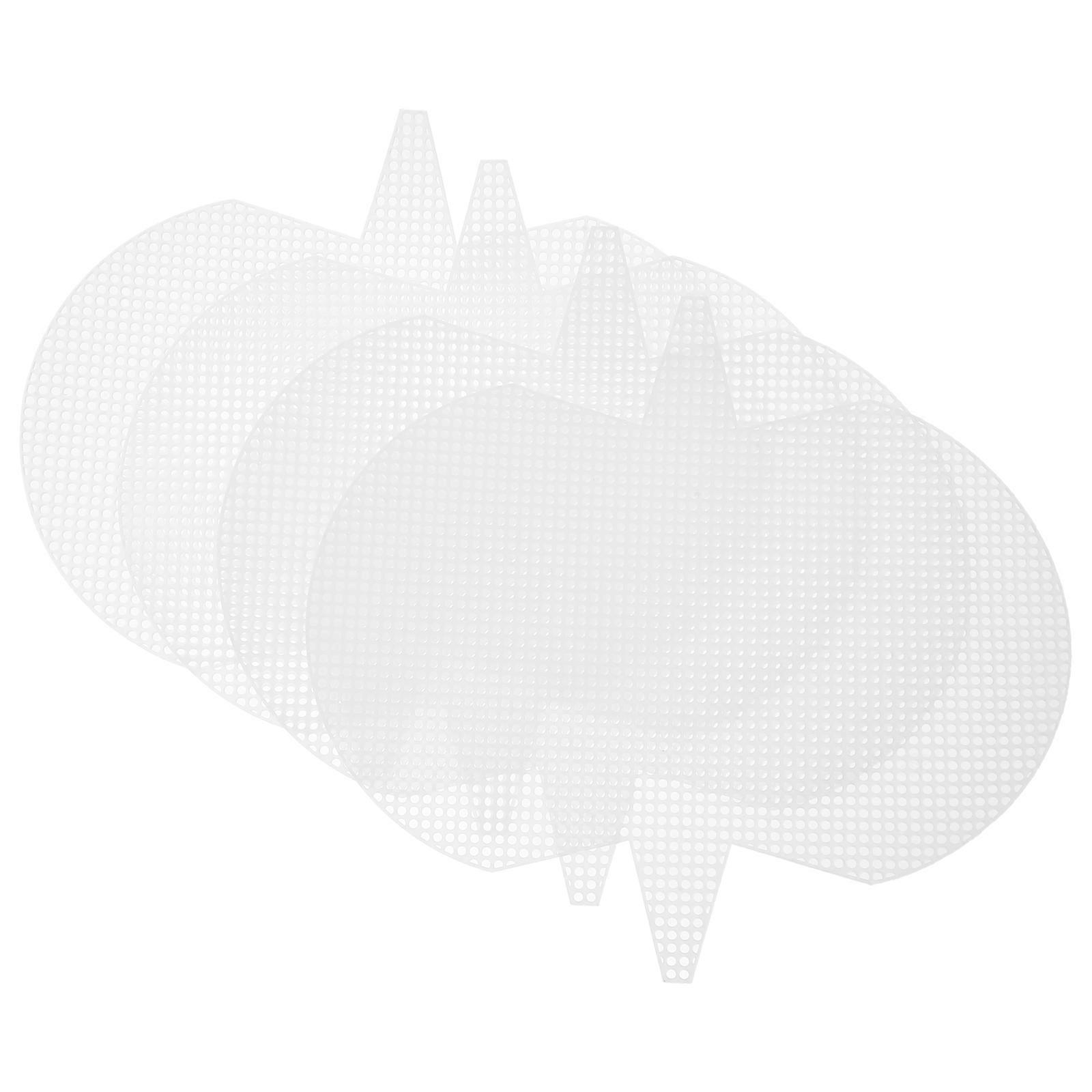 DIY Cross Stitch Plastic Canvas Sheets Material Kit 4Pcs White