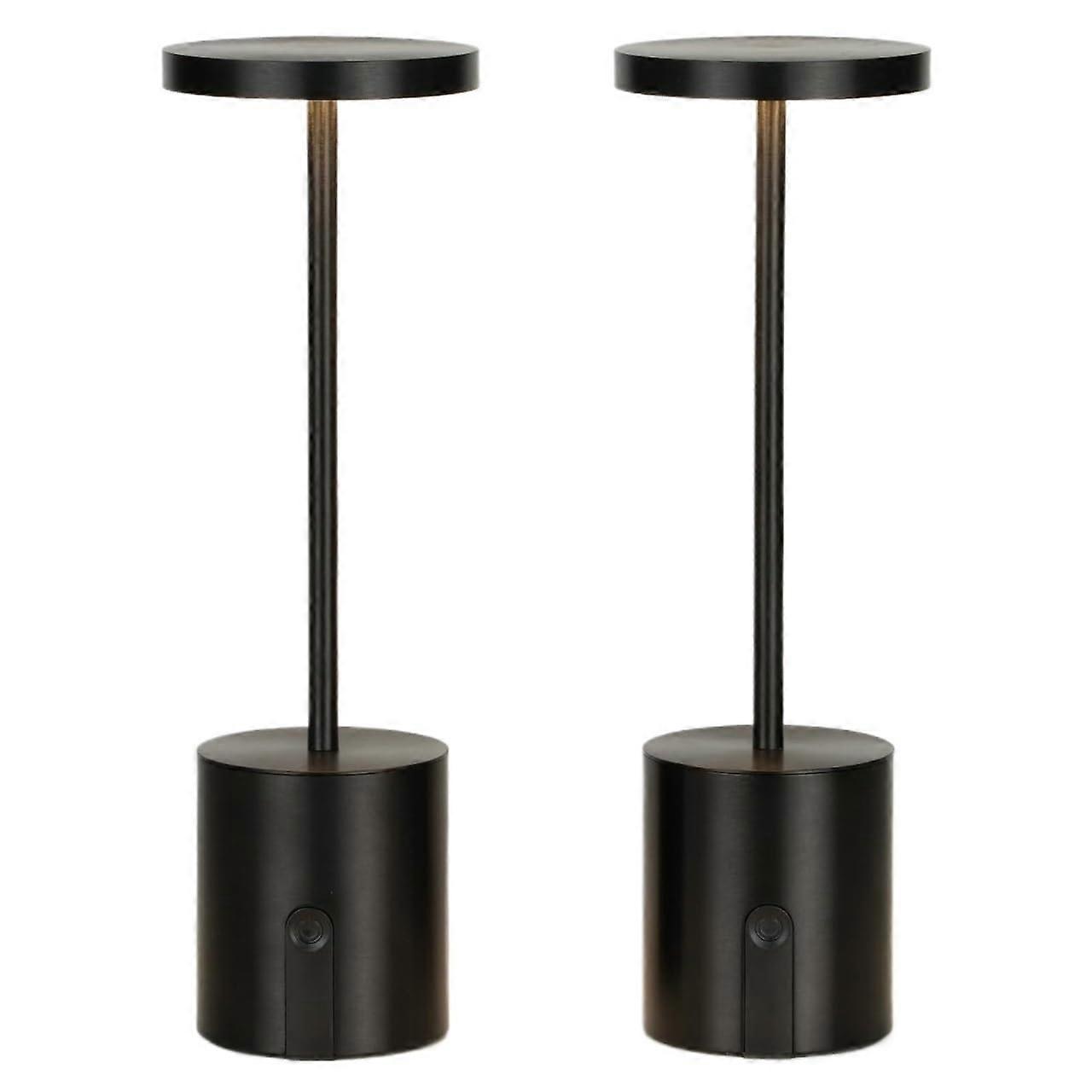 Portable Table Lamp 2Pack, Rechargeable LED with Stepless Dimming, Waterproof for Home, Patio, Bar