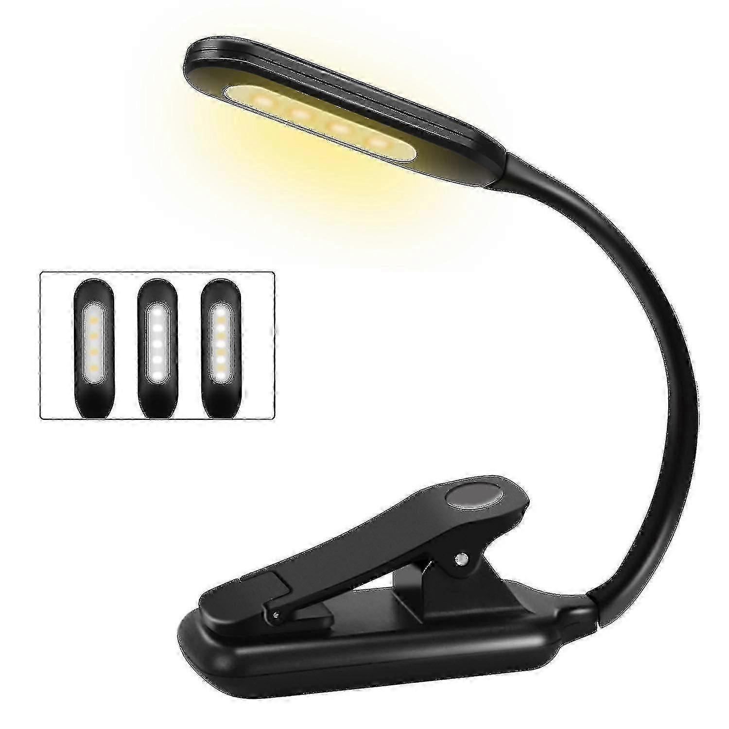 Book Light, Rechargeable Reading Light, 9 Led Light With 3 Brightness hwyC