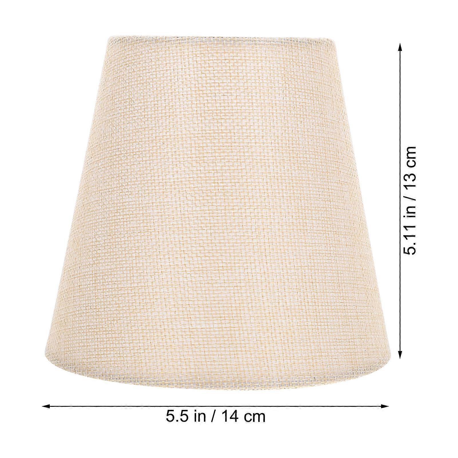 2pcs Fabric Lampshade Small Lampshade Clip On Bulb Retro Style Lamp Shade Barrel Lamp Shade Accessory