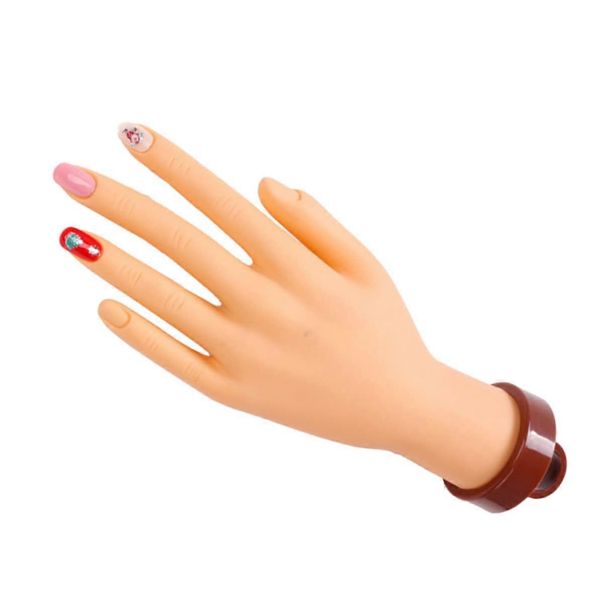 Manicure Practice Hand Realistic Simulation for Nail Art Training Fake Hand Model for Beginners