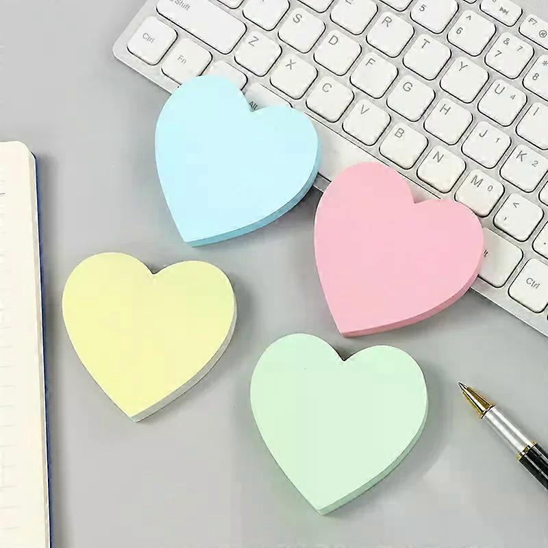 100 Sheets Heart Sticky Notes Notepad Self Sticky Note Pads Notebook Planner Sticker for Office School Stationery Accessories