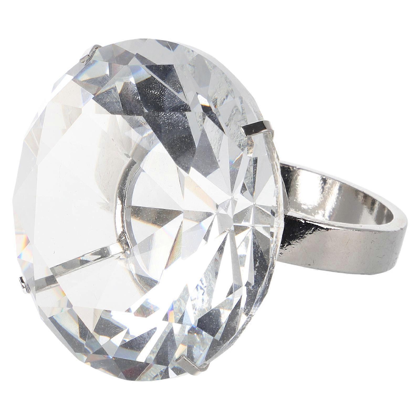 Anniversary Props Glass Ring for Decoration Crystal 6Cm Prop