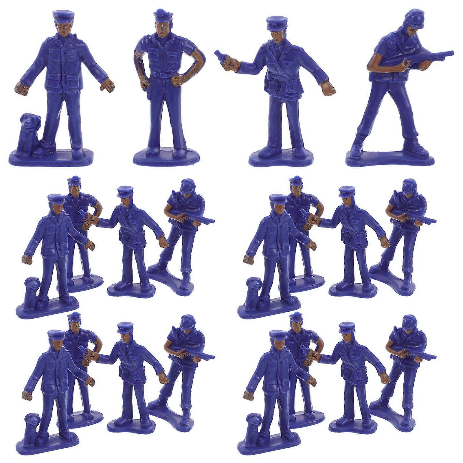 Police Model Policeman Character Set for Desktop Adornment 50Pcs
