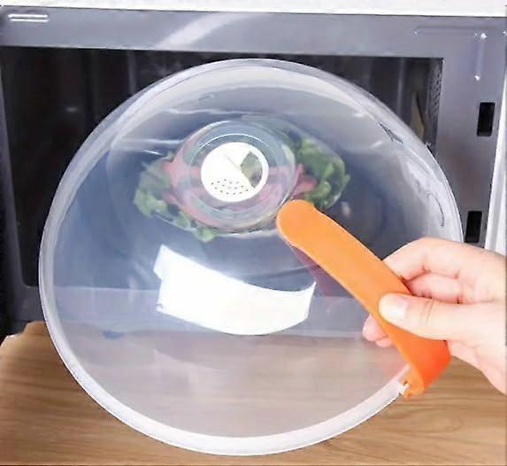 Microwave Splatter Cover with Transparent Lid, Durable Splashproof Food Storage Container