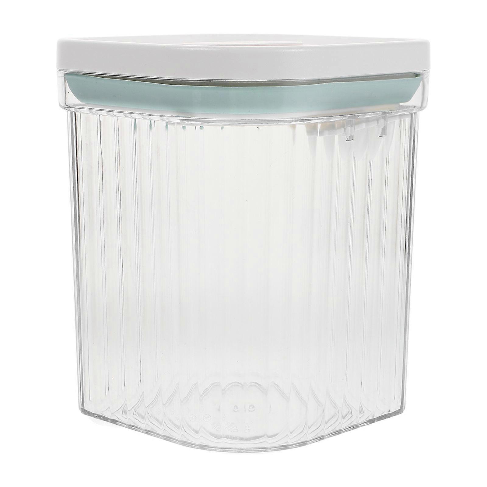 Food Containers with Lids Square Milk Powder Jar Home Use Transparent Abs Press-to-Open 1Pcs