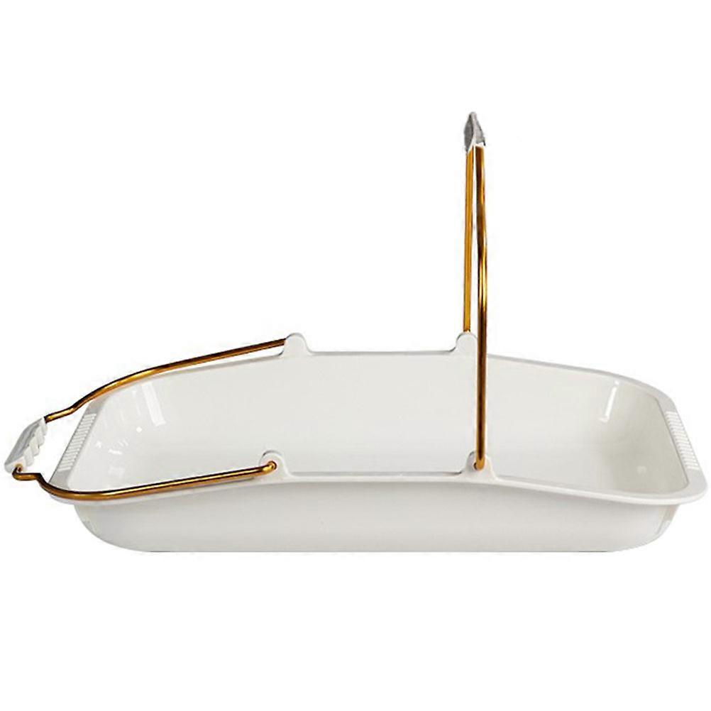 Bread Tray with Handle for 3Pcs Rectangular Serving Plate