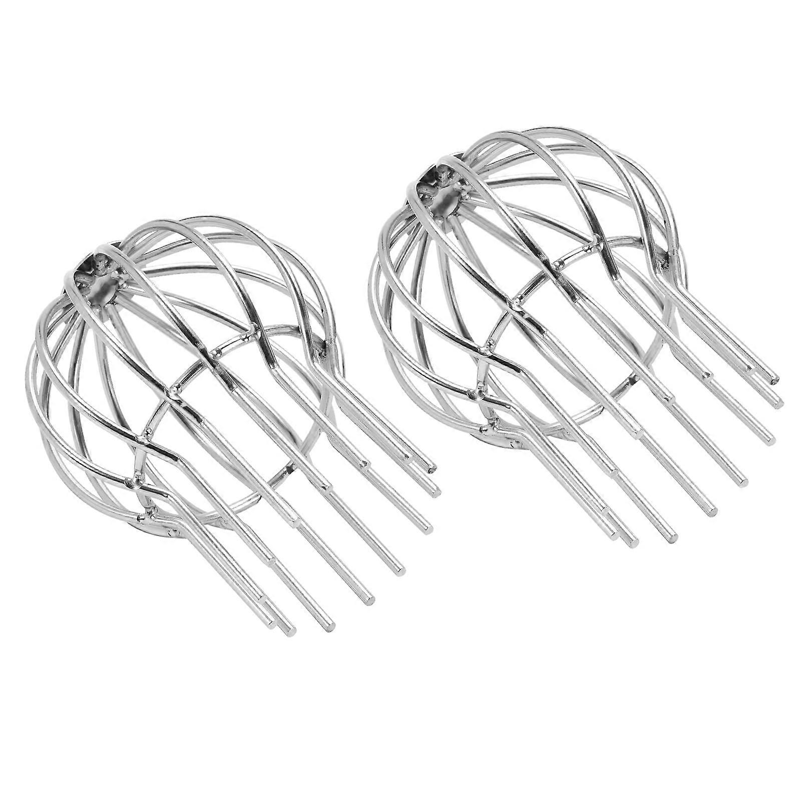 2Pcs 4 Inch 304 Stainless Steel Gutter Guard Downspout Strainer for Leaves Clog Drainage