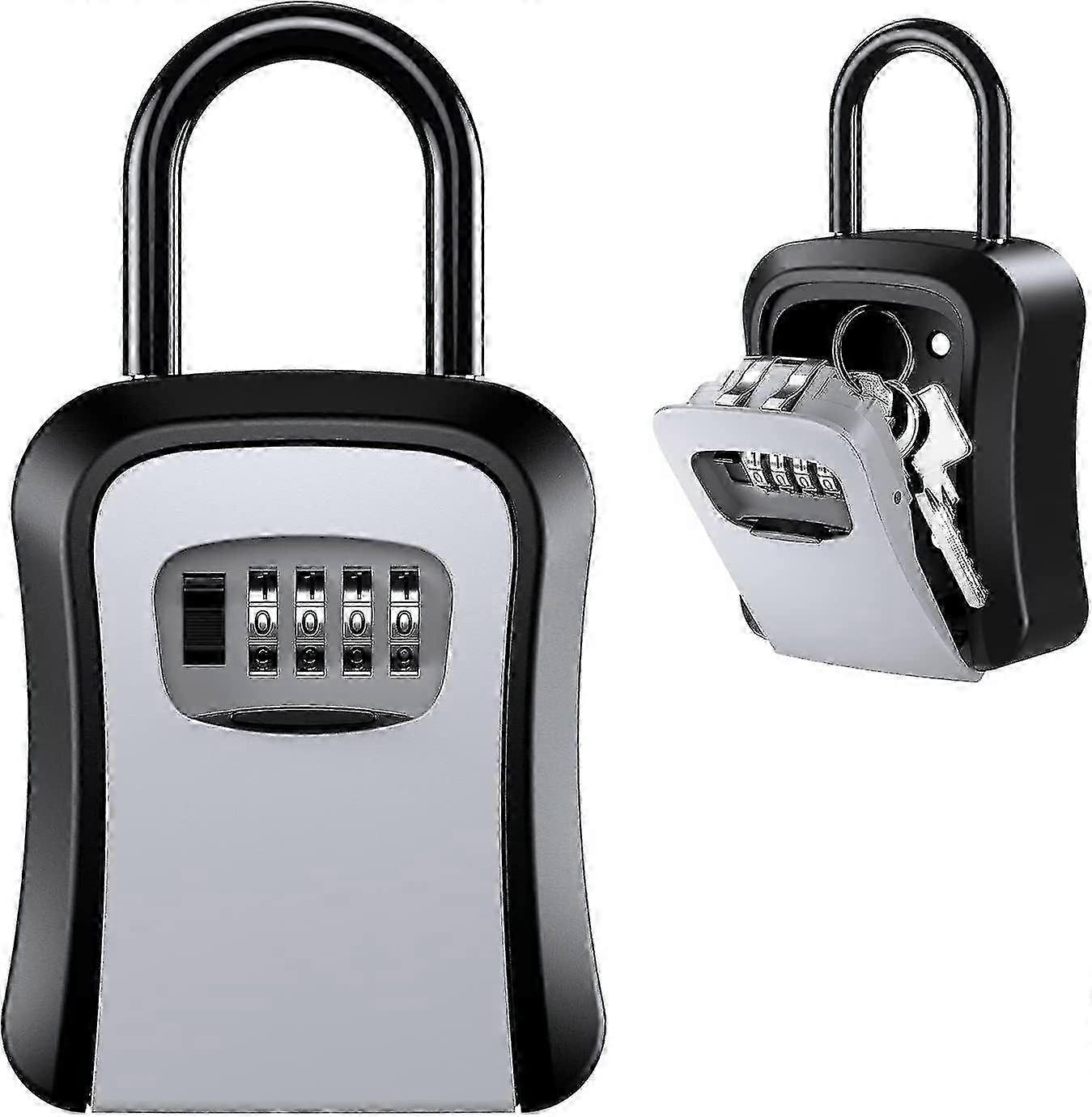 Portable Key Lock Box for House with Waterproof Safe and 5 Keys Capacity