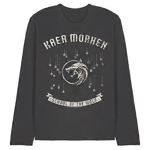 The Witcher Unisex Adult Kaer Morhen Medallion Long-Sleeved T-Shirt