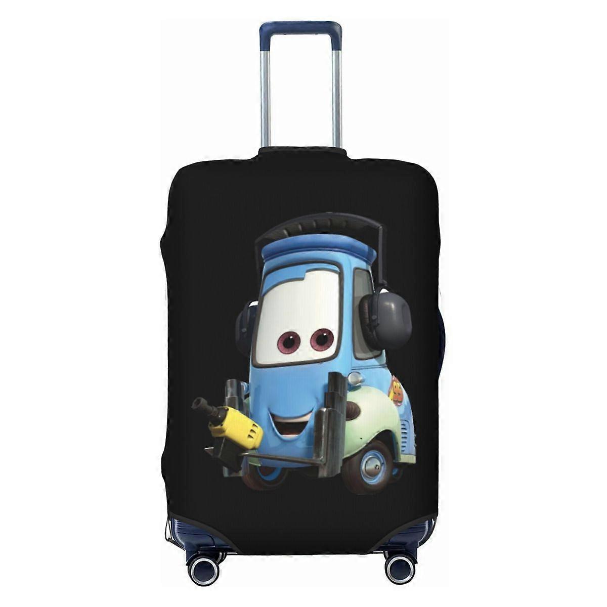 Capa de bagagem personalizada Lightning McQueen Guido, capa protetora fofa para malas de 18 a 32 polegadas.
