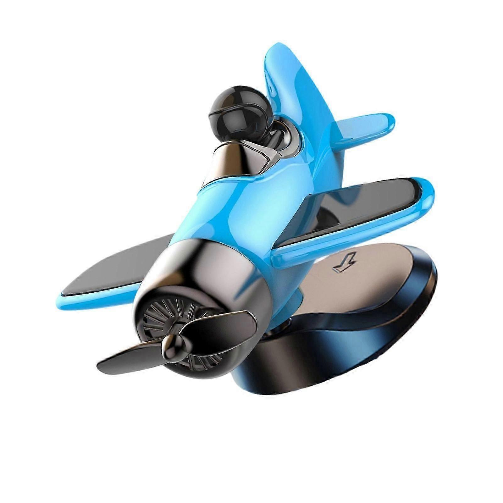 Solar-Powered Dynamic Plane Car Ornament