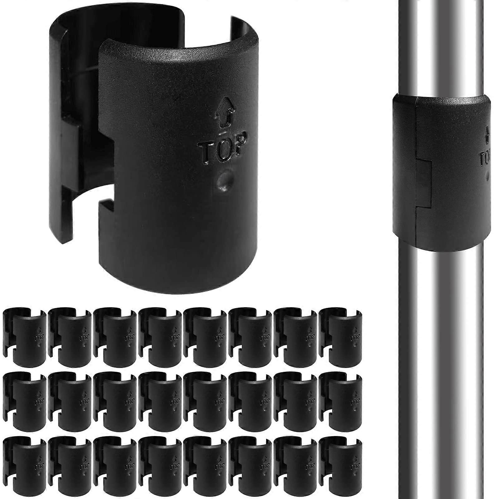 Wire Shelf Clips 28 Pack, 1 Inch Shelf Support Sleeves for 1' Posts, Tool Adjustable Height
