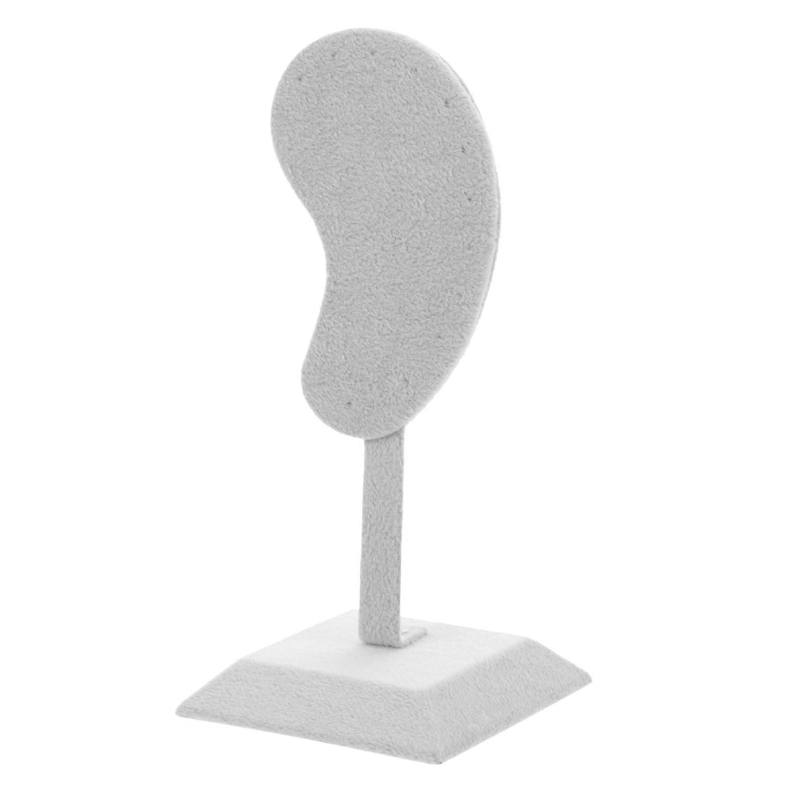 Gray Velvet Earring Holder Stand with Multiple Capacity and Stable Base for Studs and Dangles