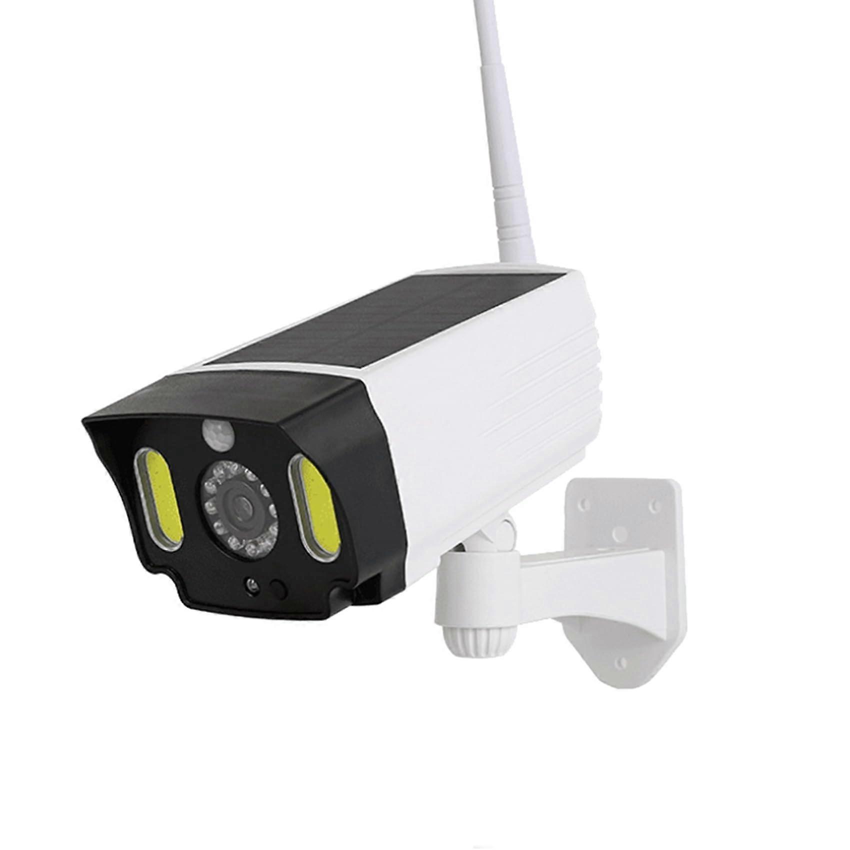 2X Solar Motion Sensor Light with Dummy Camera, Waterproof COB LED Outdoor Security Spotlight