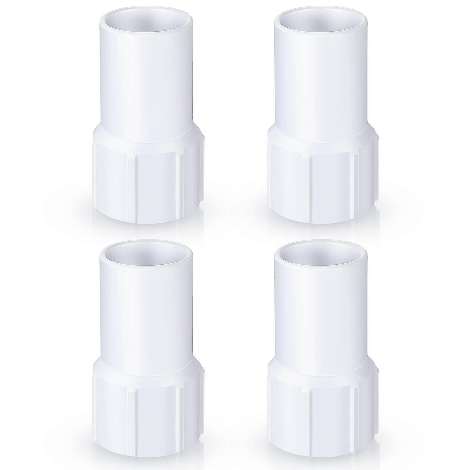 4 Pack 1.5 Inch Pool Vacuum Hose Cuff Swimming Pool Hose Adapter with Secure Threaded Connection