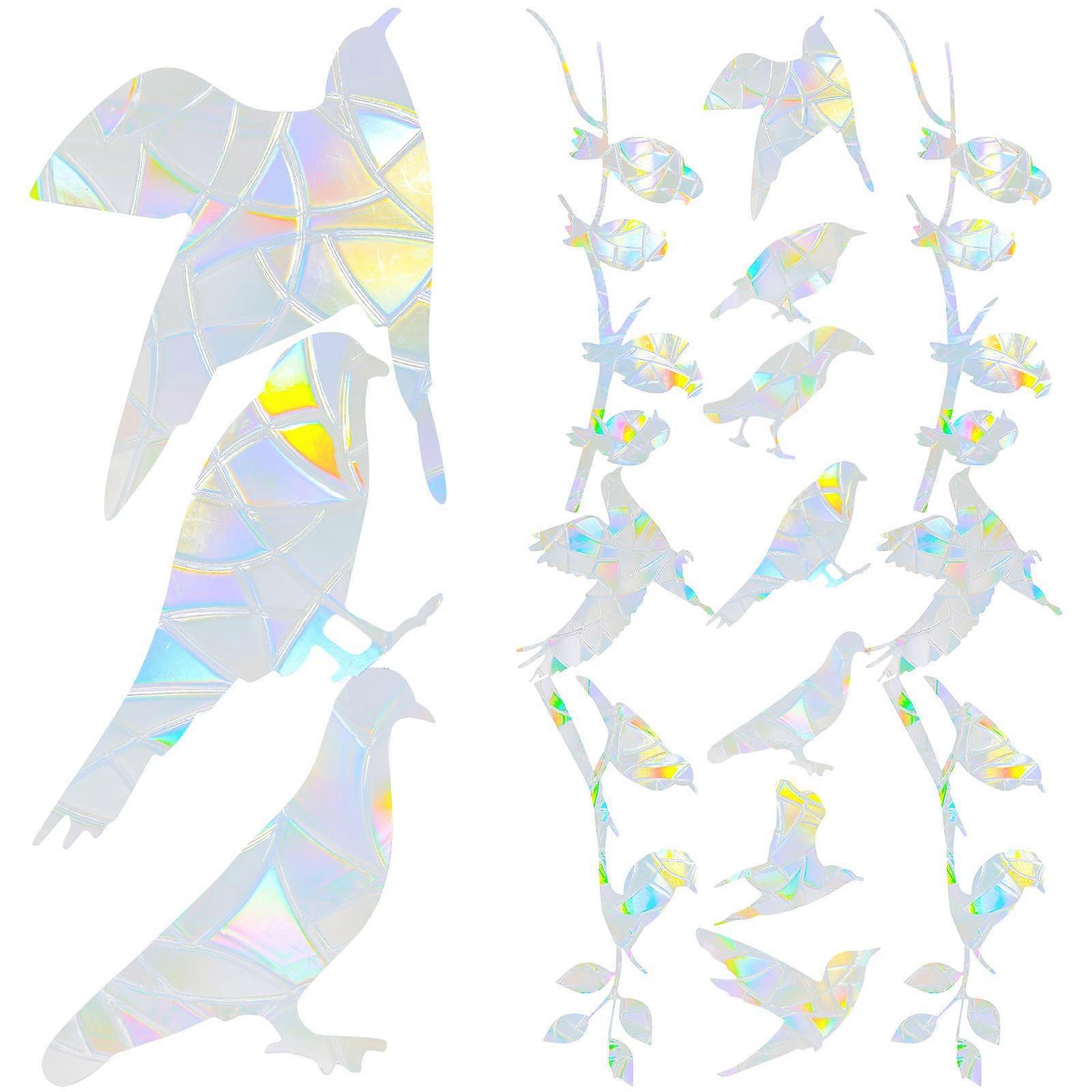 DIY Window Decal Bird Shaped Anti-Collision Multi-Colored 20Pcs