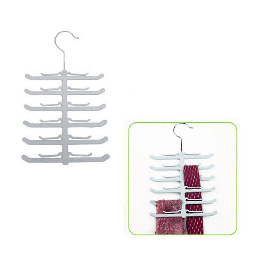 Anti-Slip Tie Rack Fish Bone Shape Multi-Layer Storage Rack 1 Piece