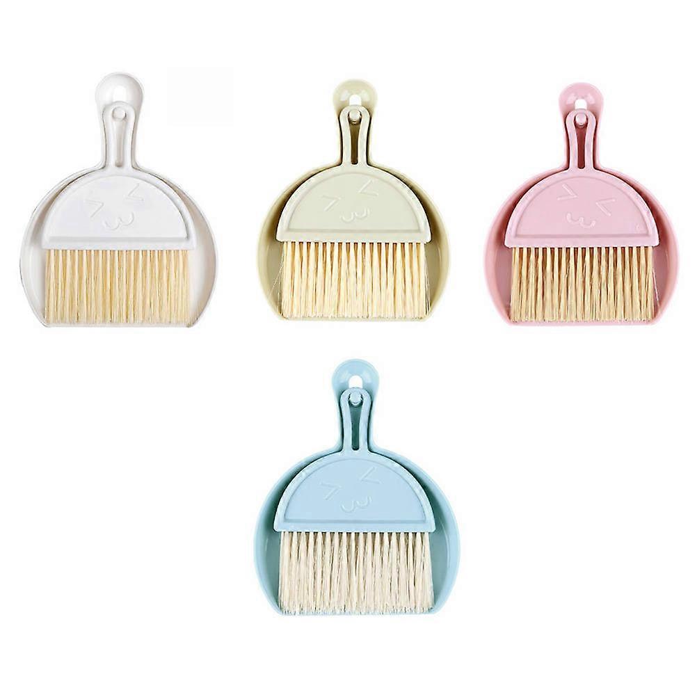 Mini Dust Brush Household Set with 4 Multi-Function Dust Pan Cleaning