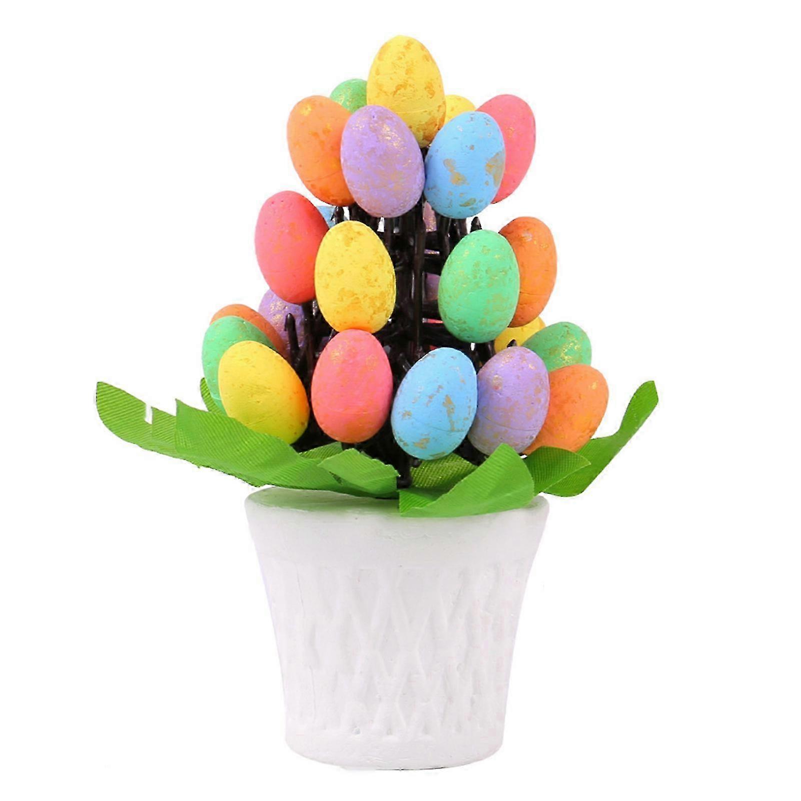 Easter Egg Potted Plant Table Decorations Easter Table Centerpiece Artificial 2025
