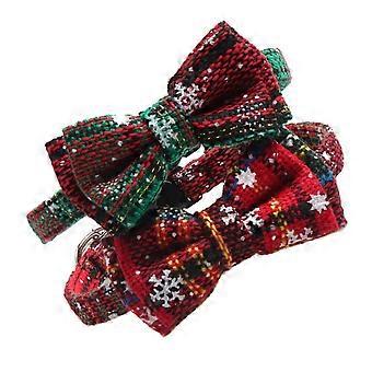 Collar para mascotas, collar ajustable navideño para gatos con función de collar con juego de 2 piezas