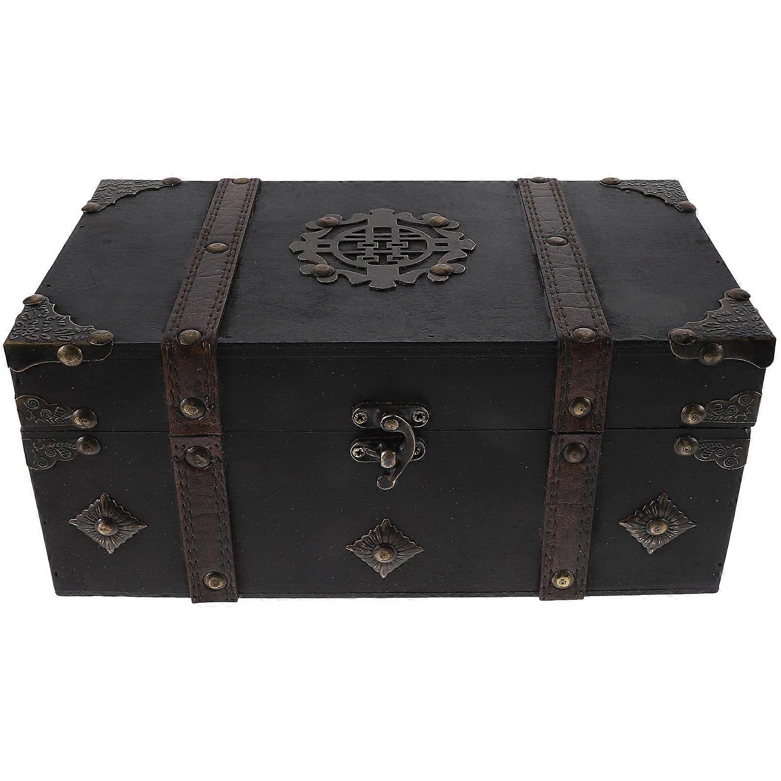 Small Decorative Box Storage Chest Retro Style Game Nights Dustproof Moisture-Proof 1Pcs
