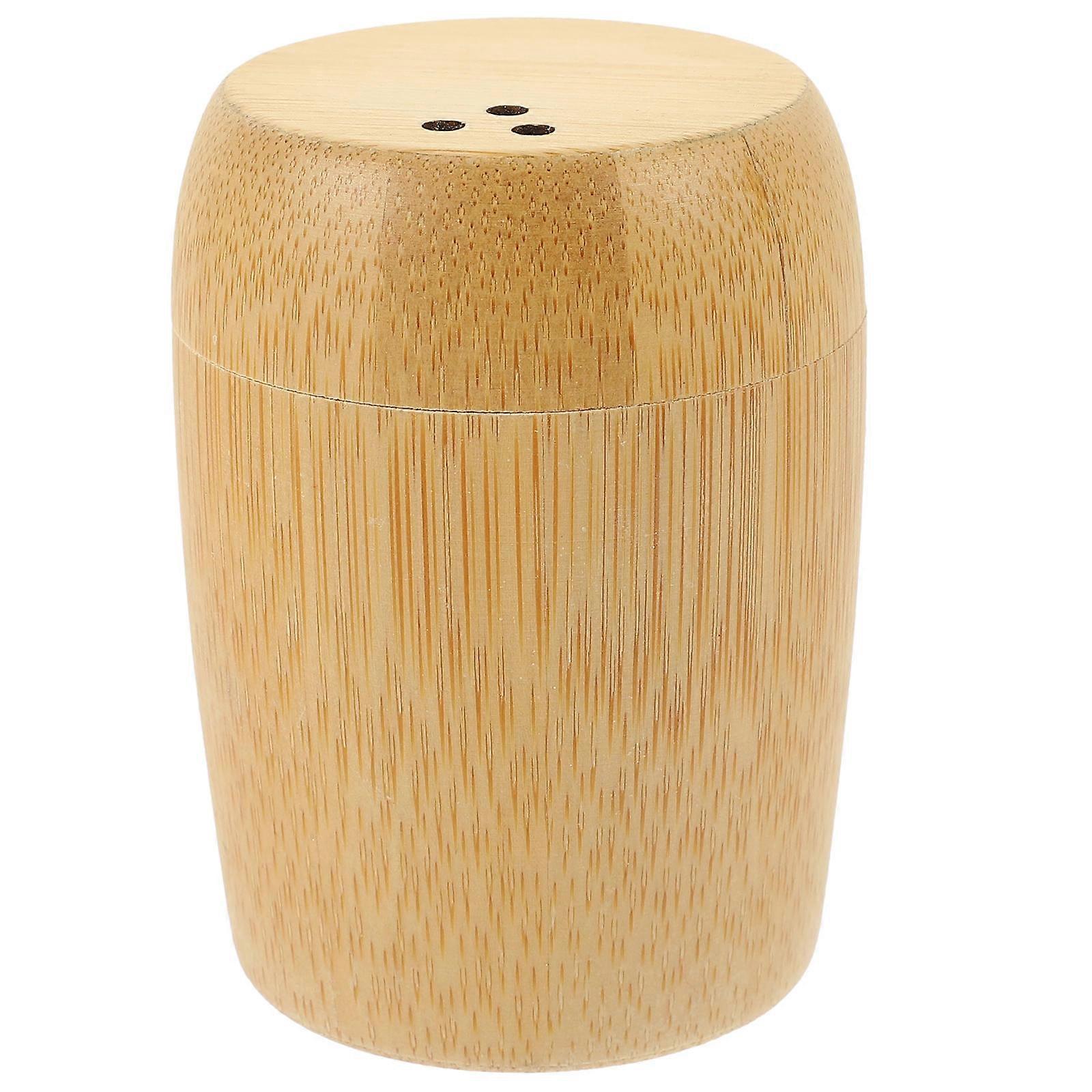 Bamboo Toothpick Holder for Desktop Use Lightweight and Space Saving Light Brown Small Size