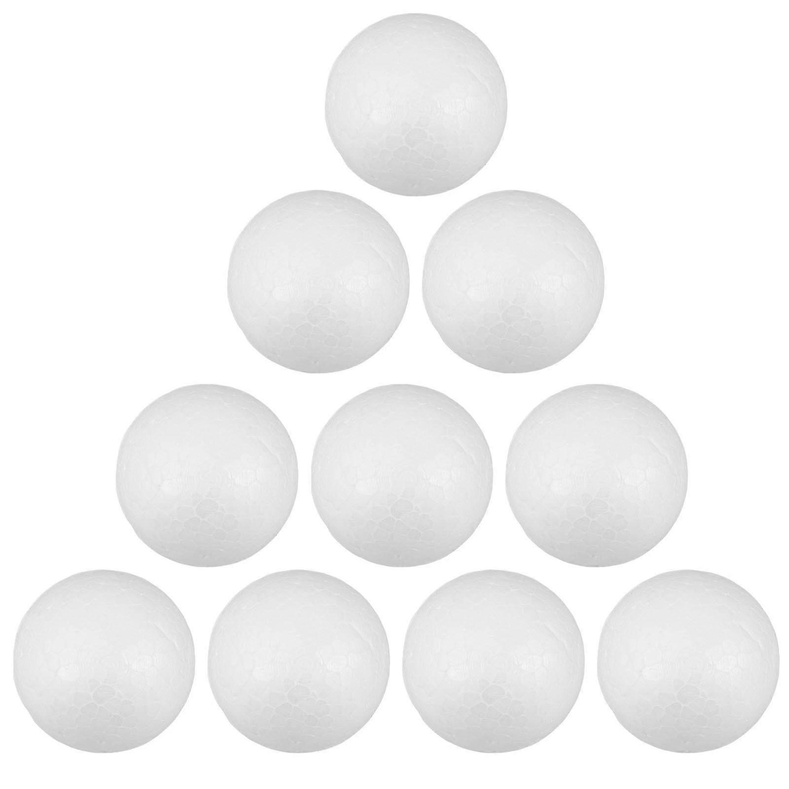 10pcs 4cm Christmas Decoration Modelling Craft Solid Polystyrene Balls Round Spheres (White) 25-26