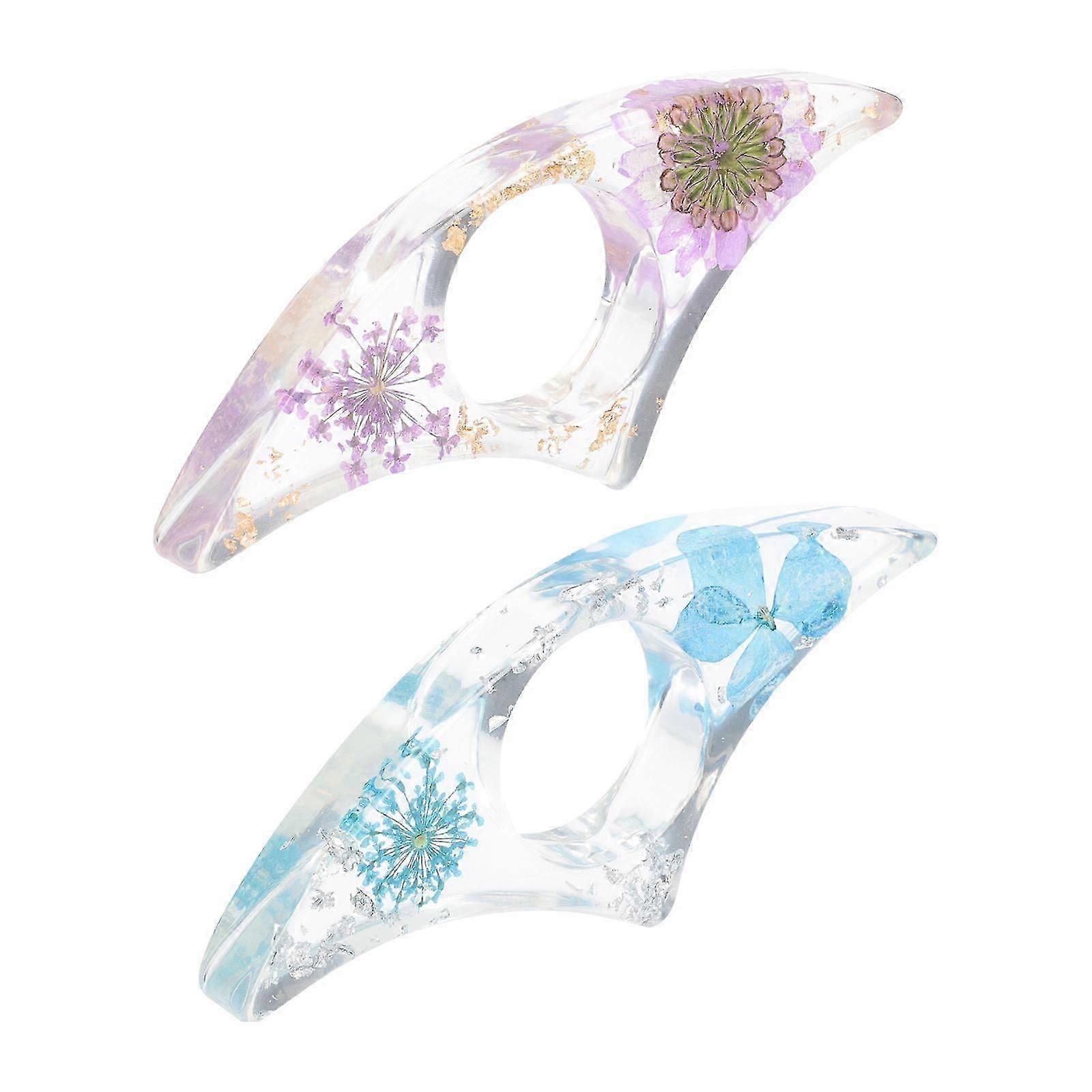 Reading Thumb Ring Book Page Holder for Page Spreading 2Pcs Transparent Holders