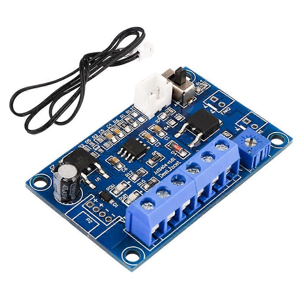 PWM Fan Speed Controller DC 12V 24V 4A Smart Temperature Control for 2/3/4 Wire PC Chassis Fan