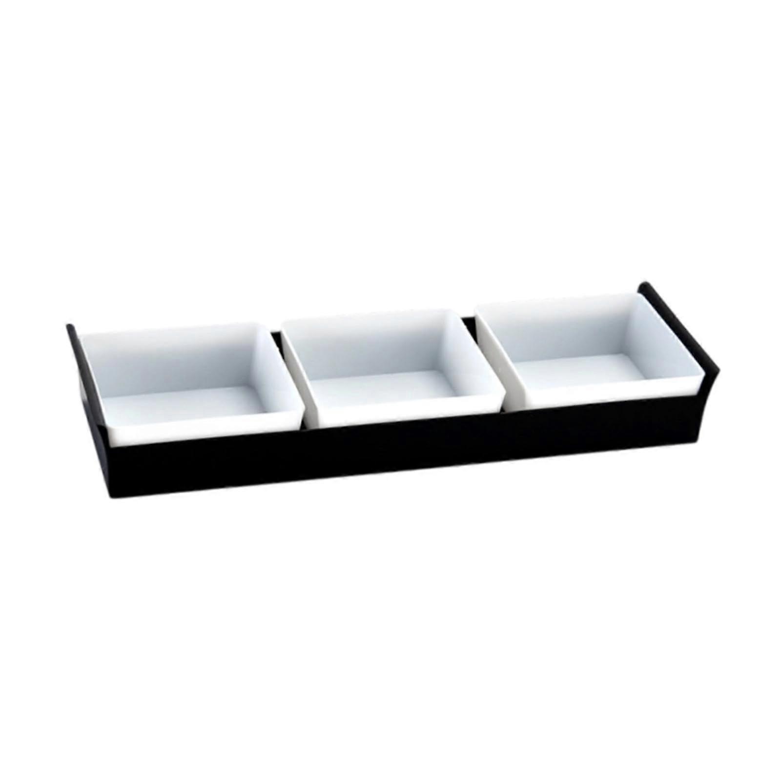 3Compartment Snack Serving Tray with Versatile Divided Design for Nuts and Party Snacks