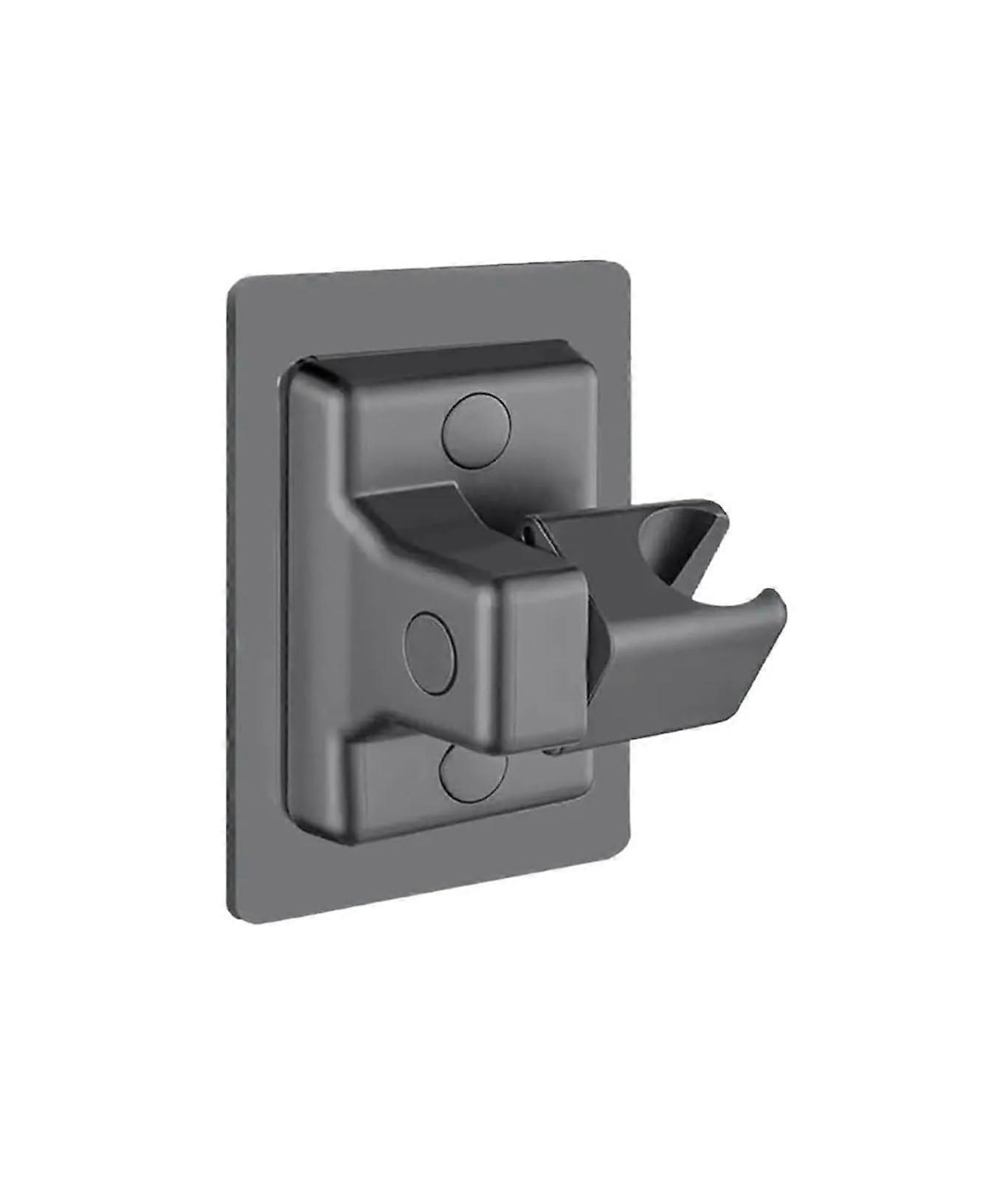 Shower Head Holder Wall Mounted Adjustable Angle Bracket with Strong Adhesive for Bathroom Gray