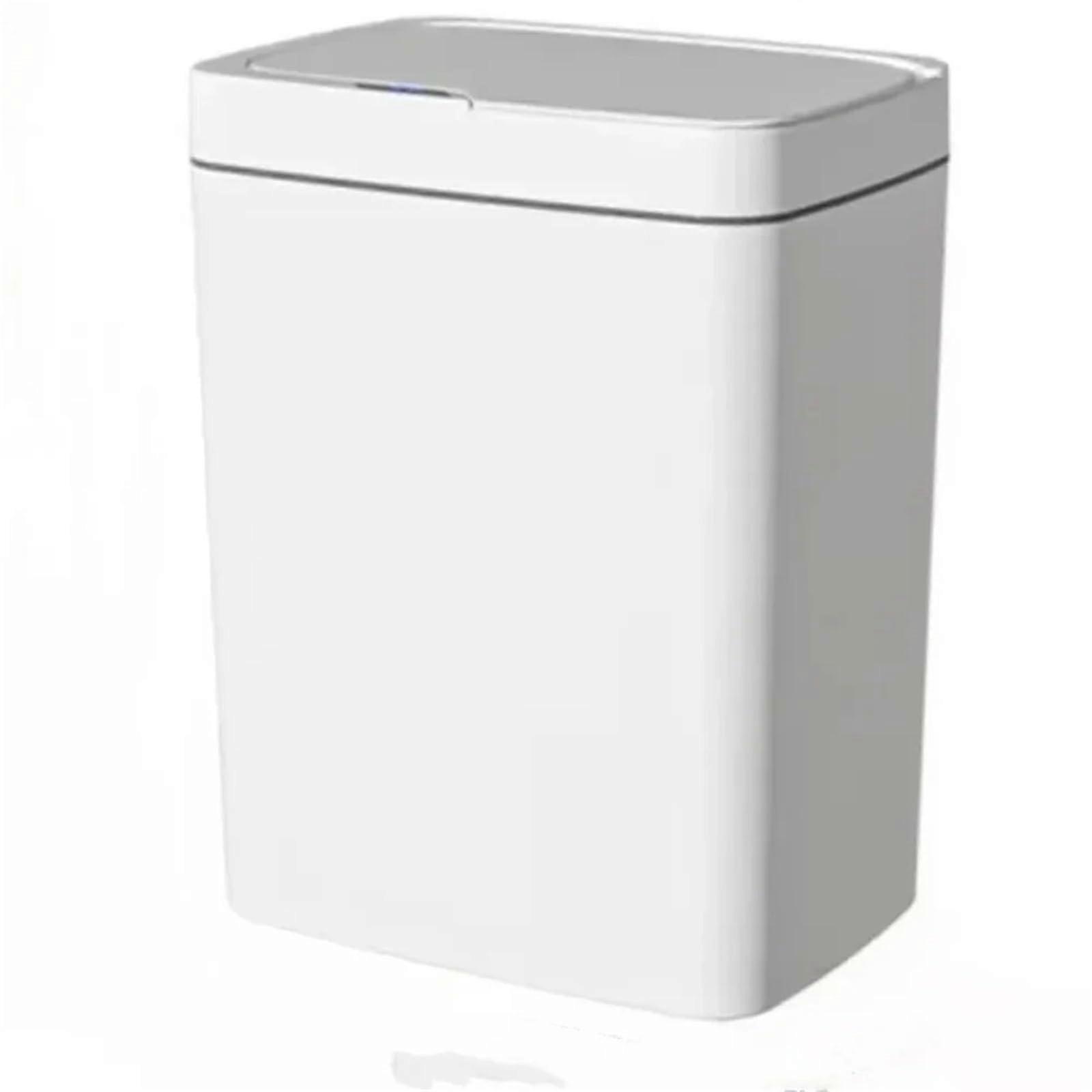Touchless Smart Sensor Trash Can with Hands Operation for Kitchen, Bathroom and Home White