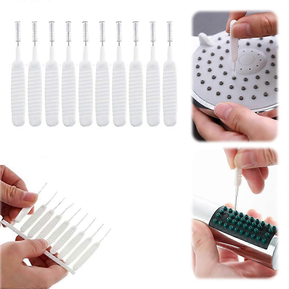Shower Head Cleaning Brush Set 10pcs with AntiClogging Design and Durable Nylon Bristles