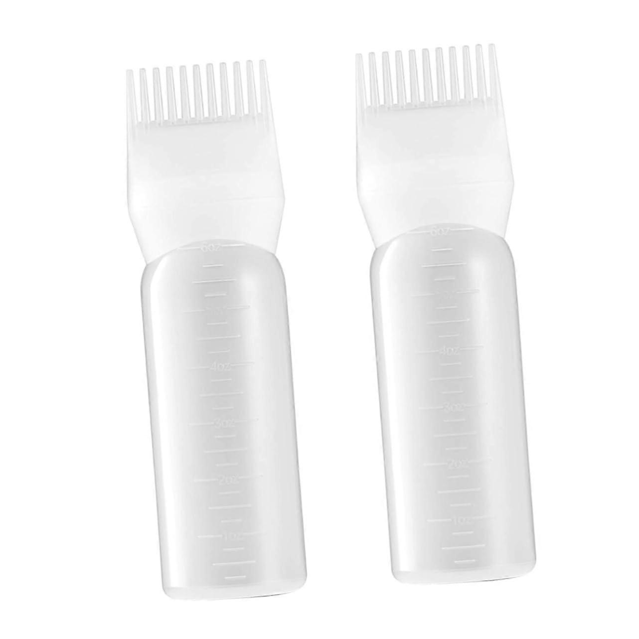 Hair Dye and Perm Solution Applicator Bottles with Precision Tip for Salon and Home Use, 2pcs