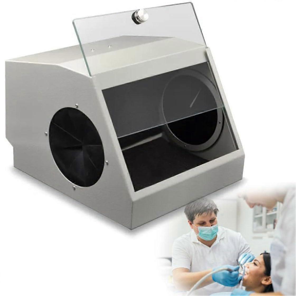 Dental Lab Dust Collector with Shadowless LED Light, Efficient Dust Extraction and Reusable Filter