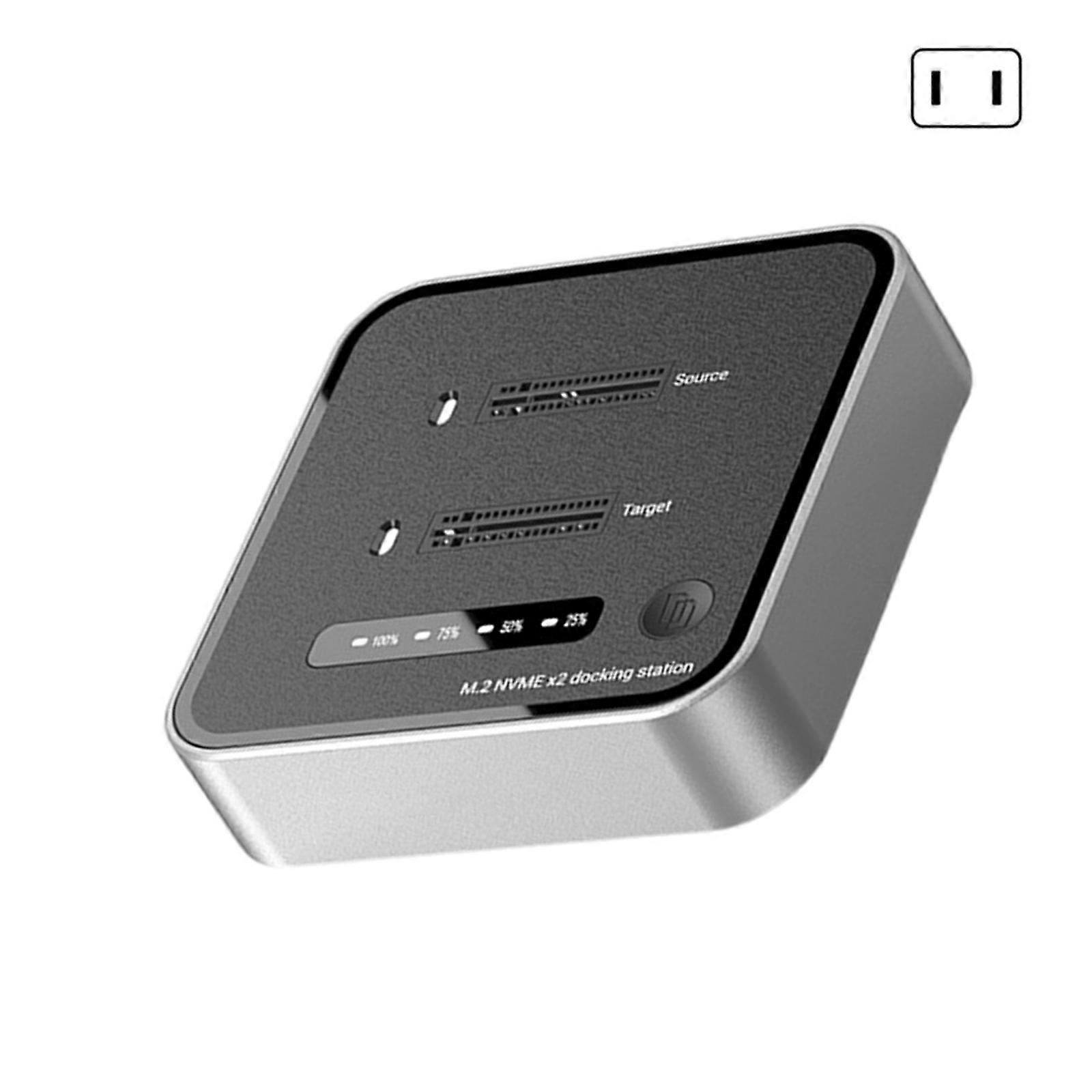 M.2 Two Bay Hard Disk Case Box NVME Two Protocols Disk Array USB3.2 20Gbps Fast Speed Solid Disk Enclosure Multicolor