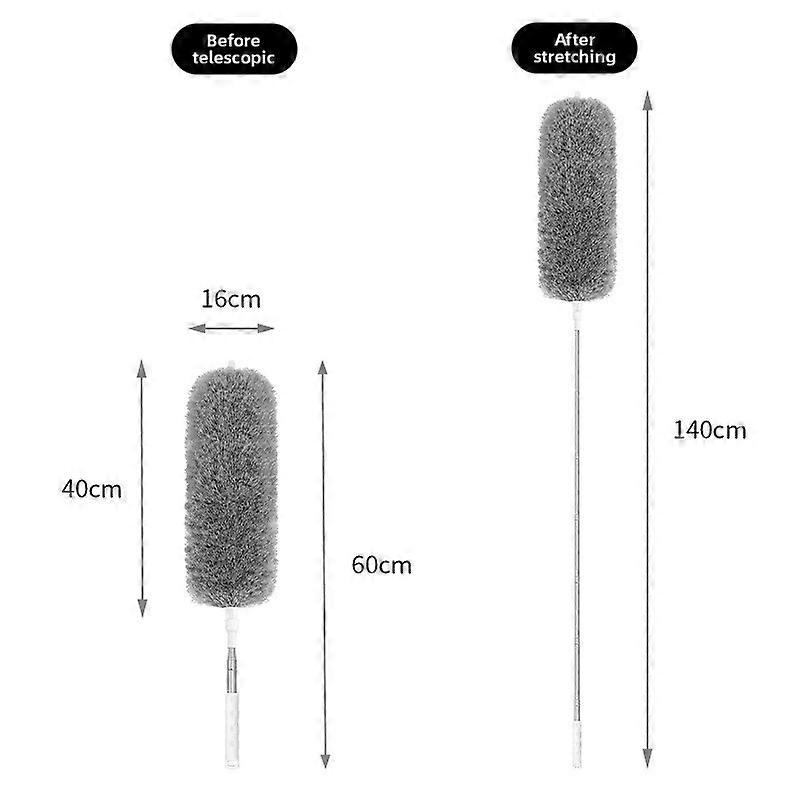 Dust Dusters With Extension Pole Retractable Dust Removal Brush Microfiber Dusting Brush Reusable Washable Ceiling Cleaning Tool