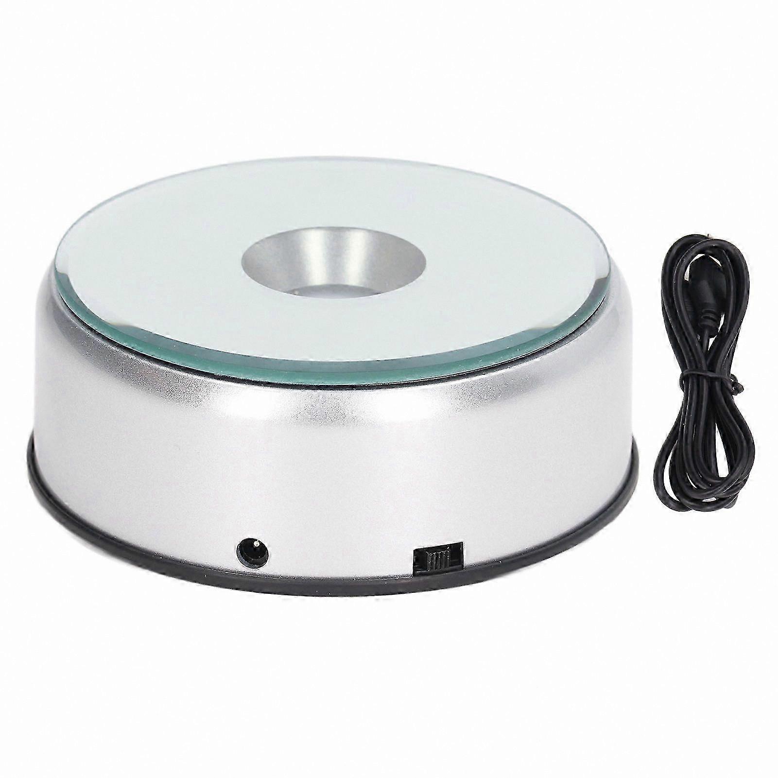 360 Rotating LED Display Stand for Cups & Crystals, 80-Second Rotation