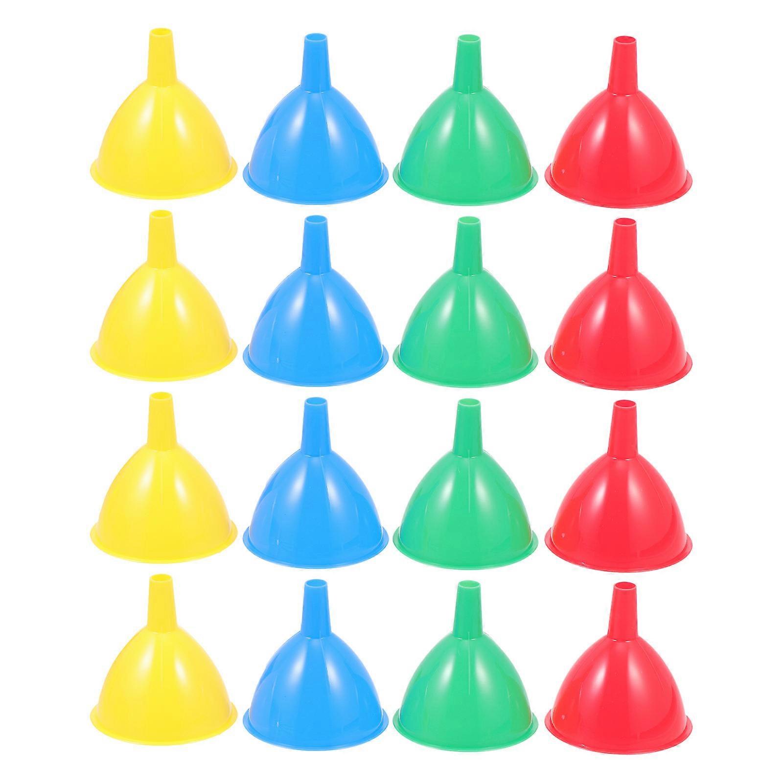 Small Funnel Plastic Labware for Liquid Transfer 50Pcs Multi Color Funnels