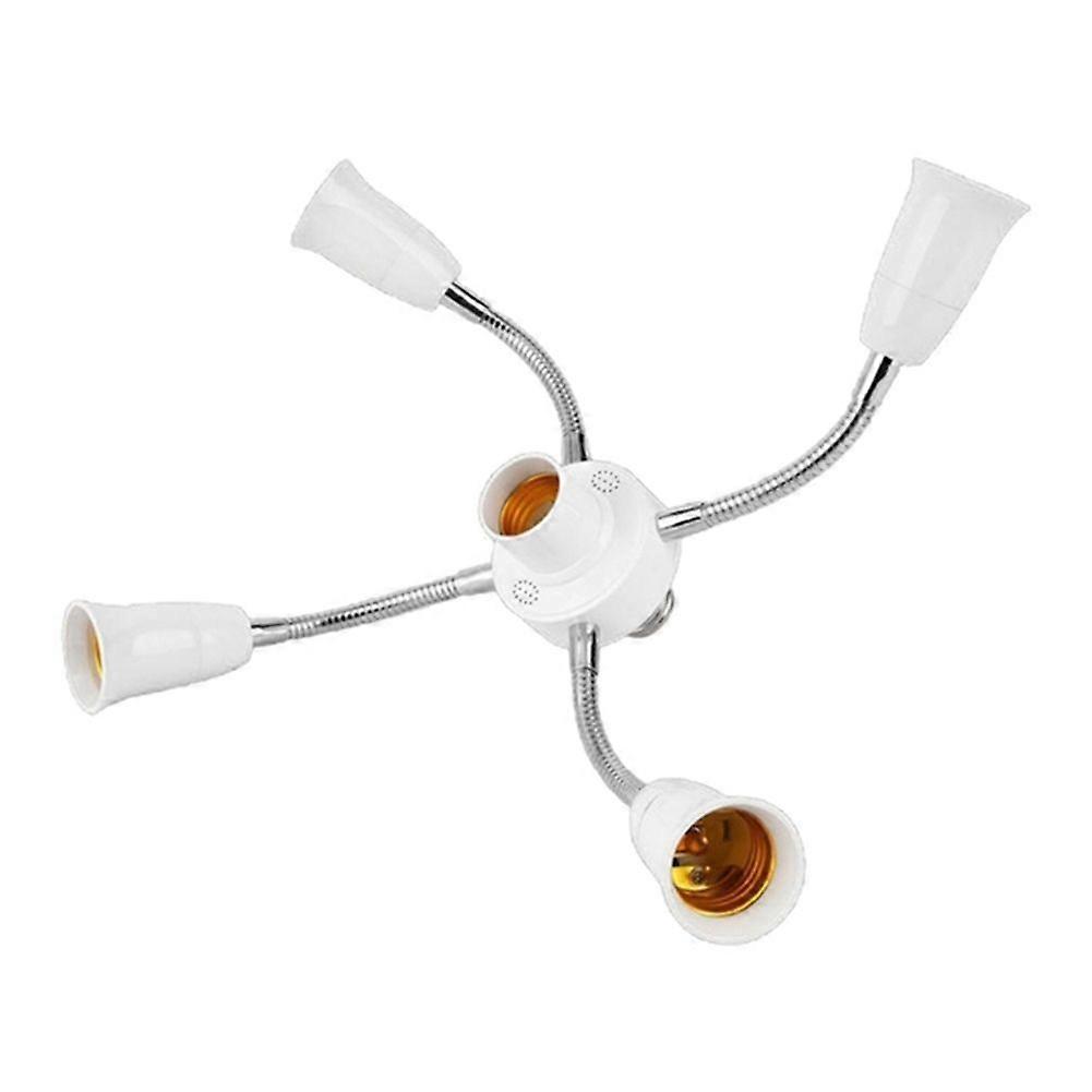 E27 LED Bulb Splitter Adapter Adjustable for Home Office 5 Heads