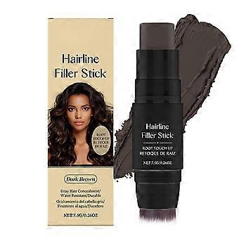 Dark Brown Root Touch Up Stick for Hairline Concealer, Instant Gray Coverage, WaterResistant, Natural Finish