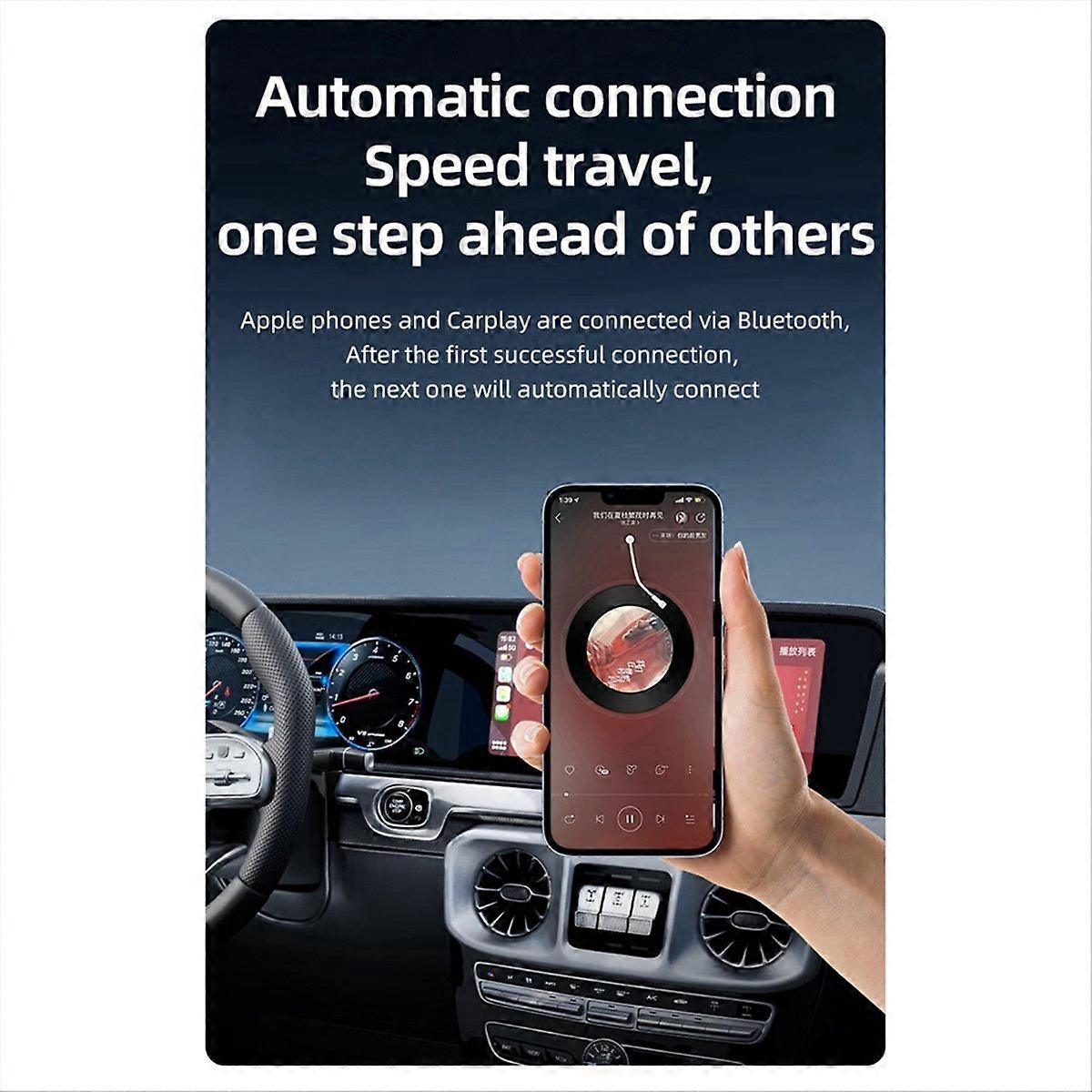 USB/Type C 2 in 1 Wireless CarPlay Adapter Wired to Wireless