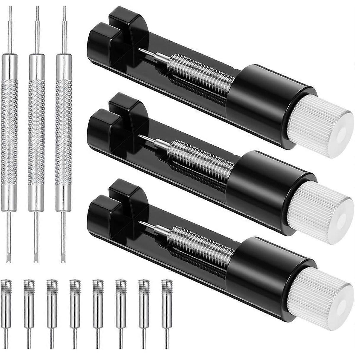 3Pcs Watch Link Removal Kit, Tools to Adjust and Replacement Bracelets Pin Remover for Sizing Strap