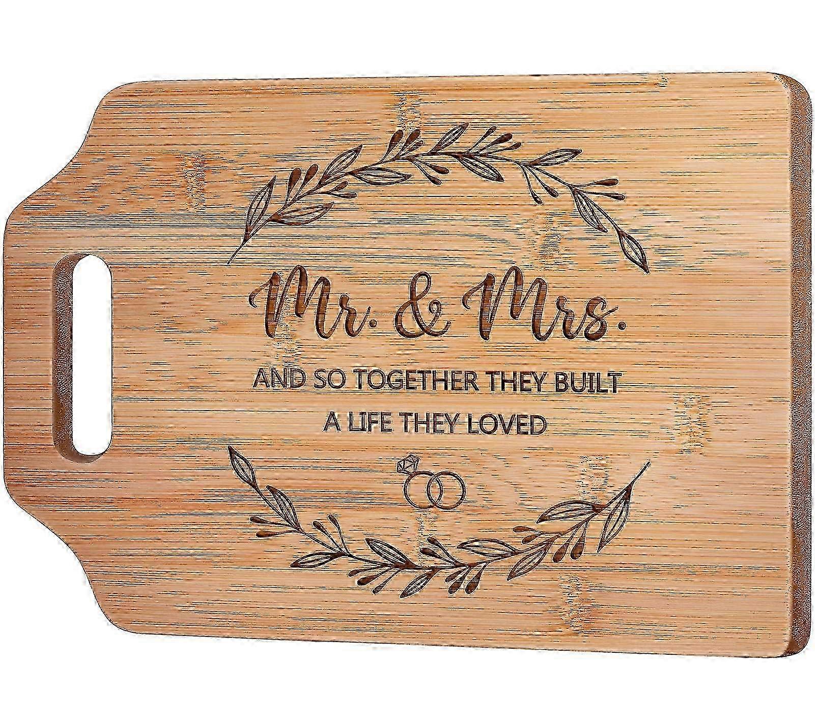 Unique cutting board for wedding gift