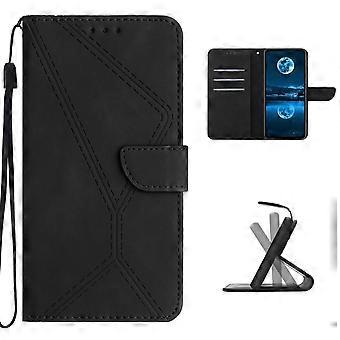 Wallet Case Black PU Leather Flip Cover with Card Slots and Dual Layer Protection for Realme GT Neo2