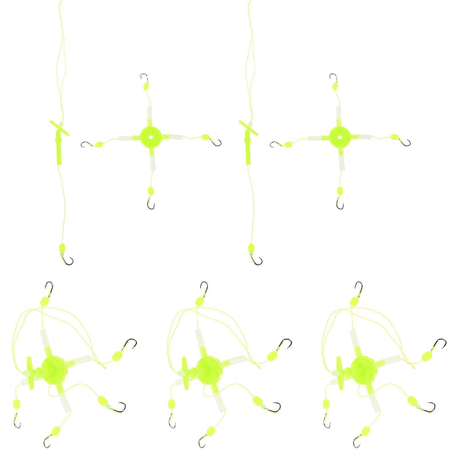Fish Hooks Multi-Hook Fishing Hooks for Outdoor Use 5Pcs Set