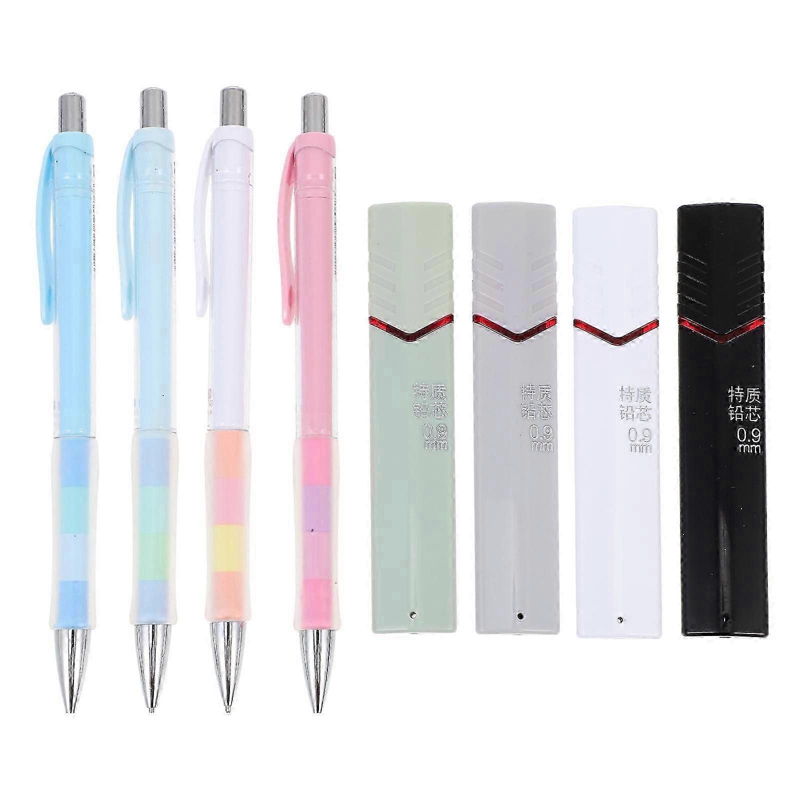 4 Sets Retractable Propelling Pencils for Students Writing Drawing