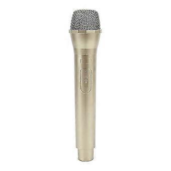 2026-Sj 2026-Sj Requisitenmikrofon, Attrappenmikrofon aus Kunststoff, tragbares Requisitenmikrofon, Requisitenmikrofon für Karaoke (Gold)