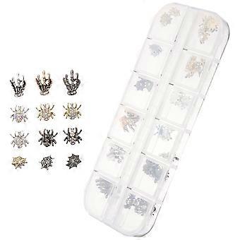 1 pudełko Halloween Nail Charms Nail Art Studs Halloween Nail Art Akcesoria DIY